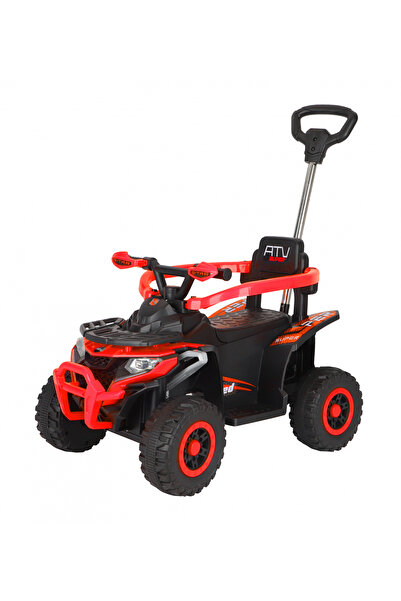 Kinderauto ATV electric premium Hercules cu mâner, pentru copii 1–3 ani, roșu, 35W, 6V