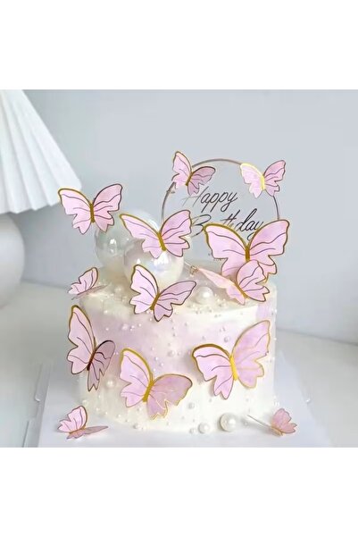 WOMEN 'S HEART PEMBE KELEBEK SÜS 42 ADET