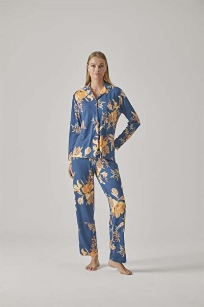 Relax Mode Kadın Gömlek Pijama Takım - 10772