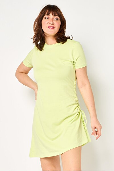 Karl Lagerfeld Women Plain String Mini Dress, Lime