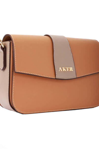 Aker Tan-Mink Plain Pu Crossbody Bag Cnt20035