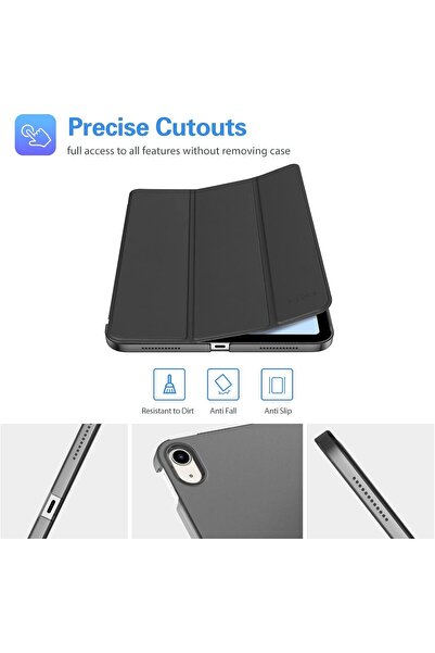 PROCASE جراب خلفي صلب لجهاز iPad 10th Gen 10.9 (2022) - أسود داكن