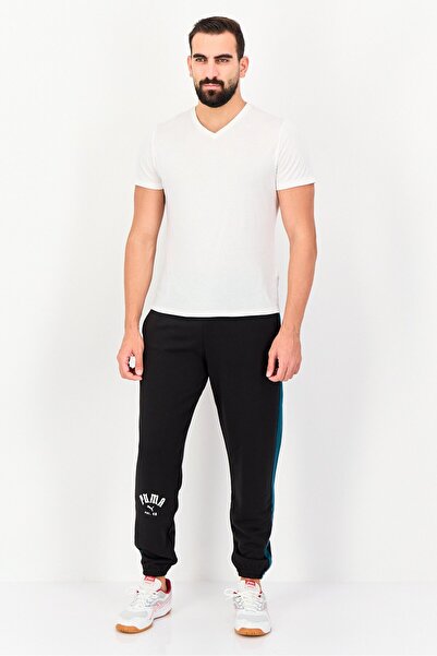 Puma Men Sportswear Fit Brand Logo Outdoor Sweatpants, Black