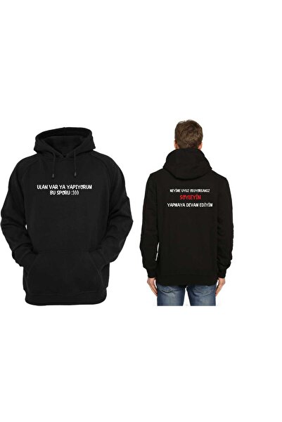 tasarım harikaları بلوزة رياضية مطبوع عليها عبارة BLOK 3