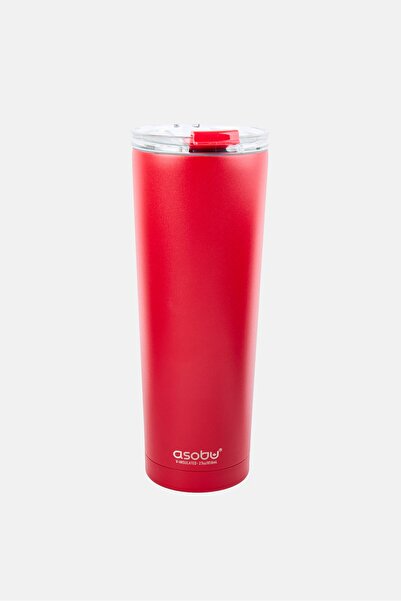 Asobu كوب معزول بالفراغ من الفولاذ المقاوم للصدأ 2 في 1، أحمر