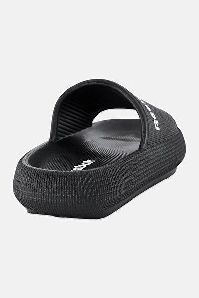 Reebok Men Brand Logo Slip On Slides, Black