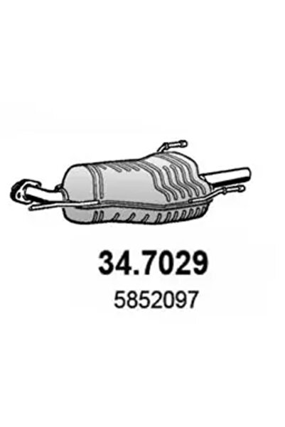 ASSO Toba Esapament Finala Opel Astra G Vauxhall Astra Model 4