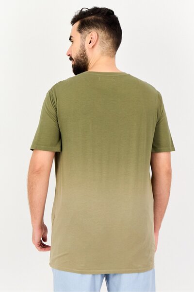 Kenneth Cole Men Crew Neck Short Sleeve Brand Logo T-Shirt, Olive