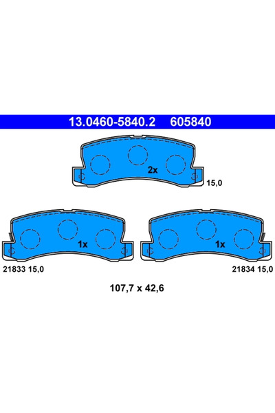 Ate Set Placute Frana Frana Disc Lexus Es/Rx Toyota Avensis/Caldina/Camry