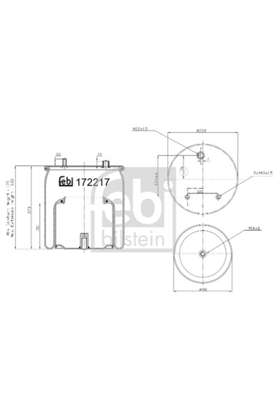 FEBI BILSTEIN Въздушни окачващи маншони за заден мост Daf Cf/Xf 2/Xg