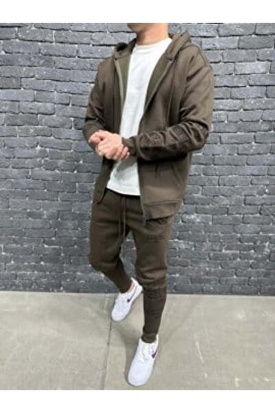 2Y PREMIUM Brown zipper tracksuit 2 Y FASHION TRAS 185(6371)