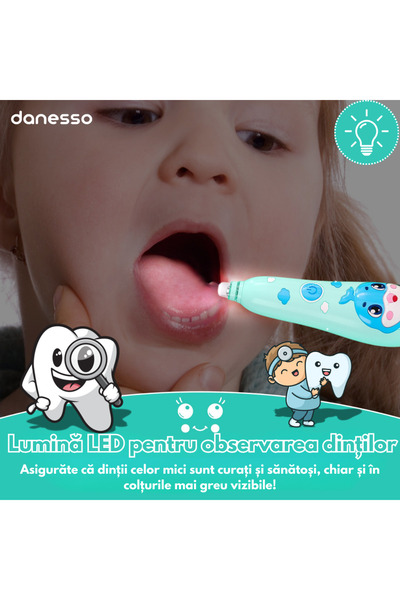 DANESSO Sonic Electric Toothbrush, Danesso® Oral, For Children, 24,000 Pulses, 0-6 Years, Blue