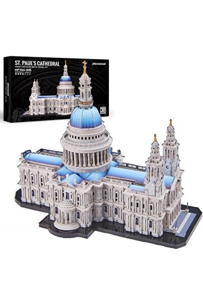 piececool Puzzle 3D, Catedrala Sf. Paul, Piececool, metal, 639 piese
