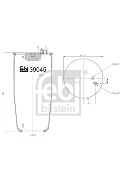 FEBI BILSTEIN Въздушни окачващи маншони заден десен мост Man Tga/Tgs 1/Tgx 1