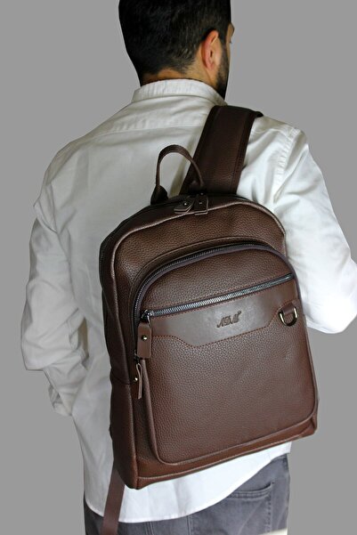 millamoda حقيبة ظهر للكمبيوتر المحمول من الجلد الصناعي للجنسين