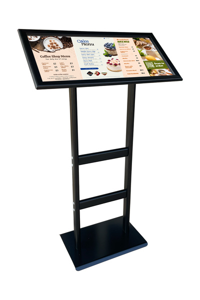 DESMARK 3xa4 Vista Reklam ve Menü Panosu Siyah Renk 21X63 Restoran Panosu