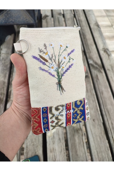 JANJAN Phone Bag with Strap, Wallet with Strap, Canvas Phone Bag, Waist Bag, Wallet with Strap,