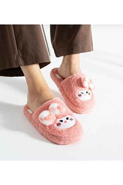 Lion Women's Fluffy 3-Piece Set with Kitten Figure Dowry Slippers