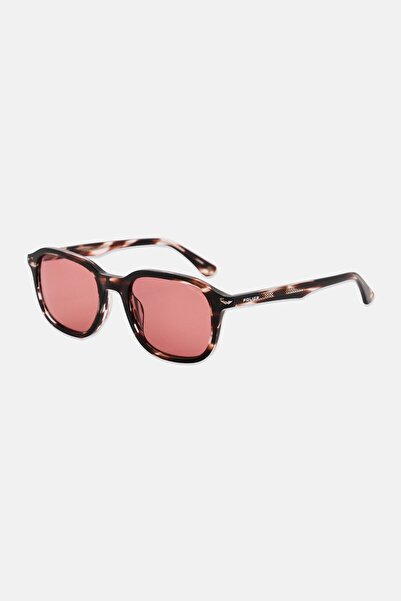 Police Men SPLL81M Square Sunglasses, Brown
