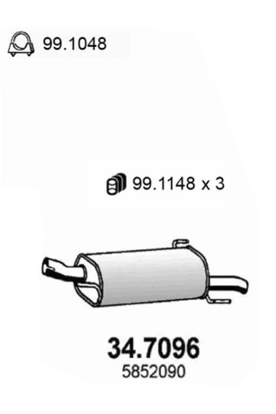 ASSO Toba Esapament Finala Opel Astra G
