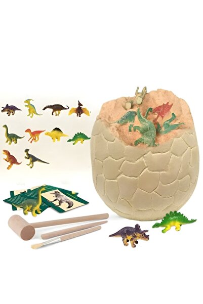 Fabra.ro Fabra Dinosaur Egg Exploration Set - 12 Figures & Excavation Kit, Educational Toy 5+