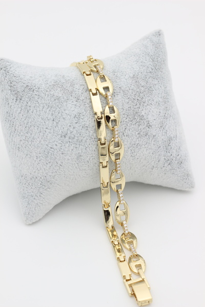 XUPING JEWELRY Style Pearl/Xuping Jewelry Double Almond Rectangular Bracelet