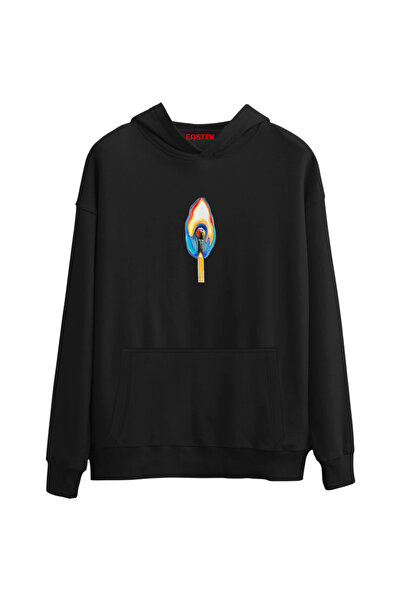 Açık Garaj Φούτερ με κουκούλα Kibritçi Girl's Kibrit Premium 3 Thread Ş επένδυση fleece K με κουκούλα Unisex, Γυναικεία, Ανδρικά