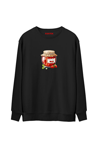 Açık Garaj Φούτερ με μαρμελάδα φράουλα Premium μαύρο μπλουζάκι με λαιμόκοψη, ανδρικό, γυναικείο, unisex φούτερ