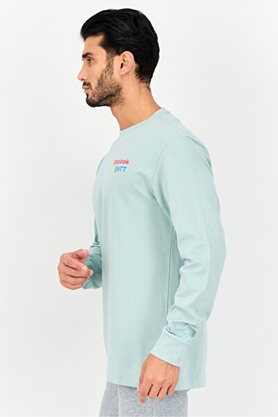 Reebok Men Sportswear Fit Long Sleeve Outdoor T Shirt, Sage