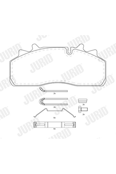 Jurid Set Placute Frana Frana Disc Daf Lf 55 Renault Trucks Midlum 2001-2014