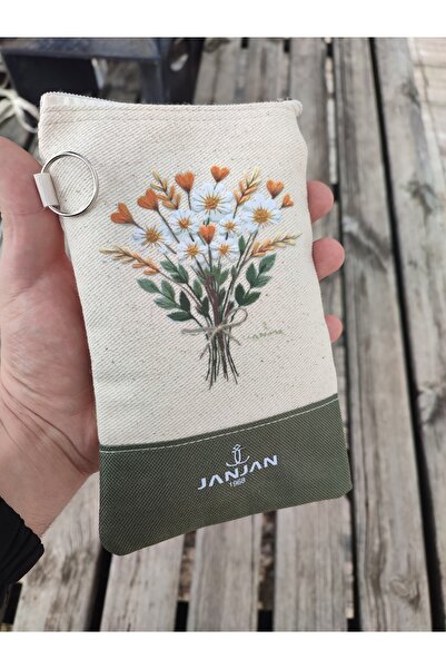 JANJAN Phone Bag with Strap, Wallet with Strap, Canvas Phone Bag, Waist Bag, Wallet with Strap,