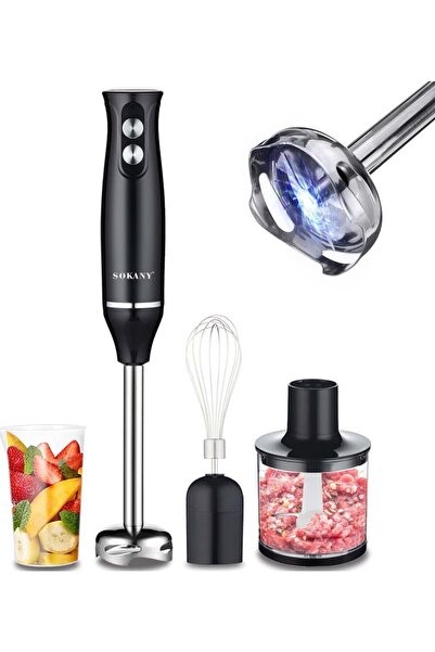 SOKANY SK-1721-4 خلاط يدوي متعدد الوظائف 4 في 1، معالج طعام، مفرمة كهربائية 400 واط