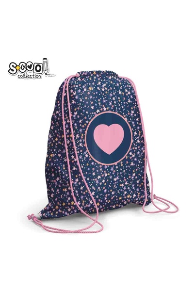 S COOL Geantă sport PINK HEART, 46x35.5 cm - S-COOL