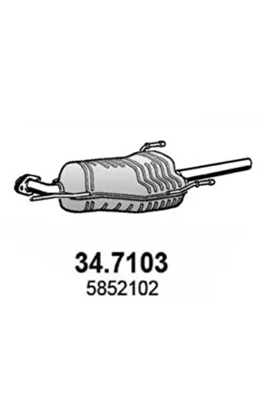ASSO Toba Esapament Finala Opel Astra G Vauxhall Astra Model 4 Limuzina