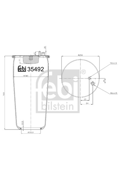 FEBI BILSTEIN Въздушни окачващи маншони на задния десен мост Man Foc/Tga/Tgm 1