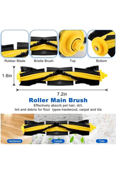 Generic DEEBOT T8 N8 Replacement Parts for ECOVACS Deebot (Dust-Bags, Main Brush, Side Brushes, HEPA Filters