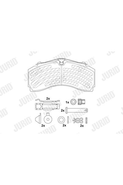 Jurid Set Placute Frana Frana Disc Mercedes-Benz Actros MP2 / MP3/Actros MP4 ...