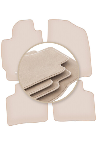 Other Covorașe bej PREMIUM pentru: Toyota Prius II hatchback 2003-2010