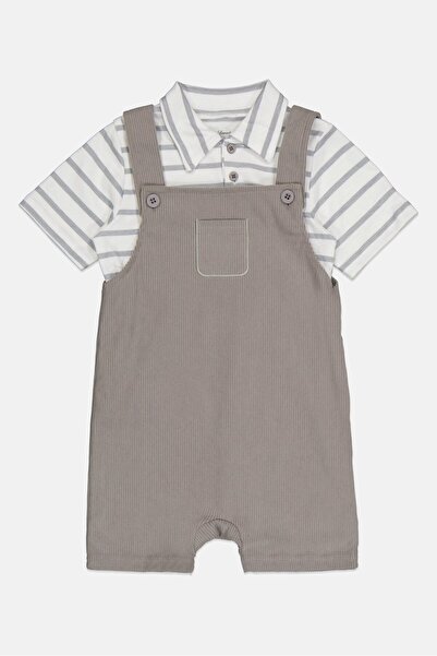 English Laundry Toddlers Boy 2 Piece Stripe Polo Shirt And Romper Set, Multicolor