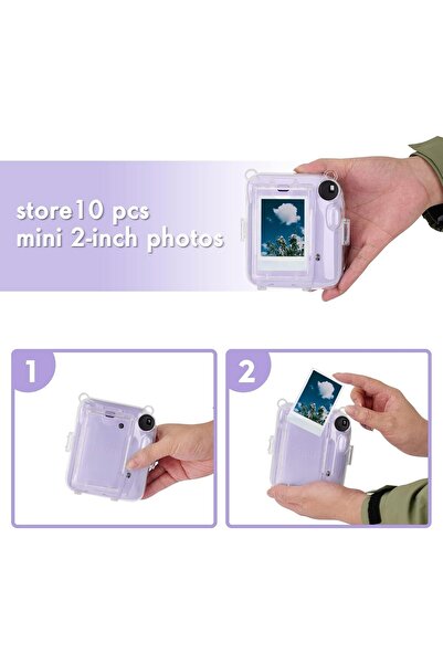 007 Meking Tec Protective Case for Fujifilm Instax Mini 12 with Adjustable Strap and 64-Pocket Photo Alb