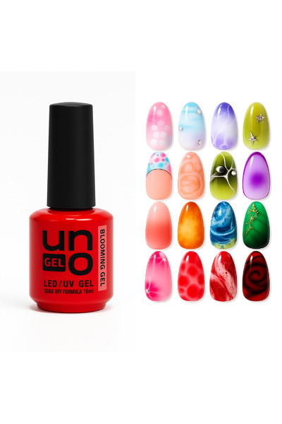 unogel Uno Blooming Gel Nail Art Watercolor Sulu Boya Efekti Base Bloming Jel...