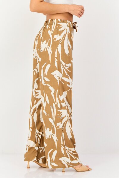 Happiness İstanbul Women Regular Fit Allover Print Palazzo Pants, Multicolor