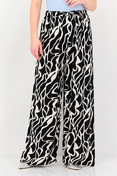 Happiness İstanbul Women Regular Fit Allover Print Straight Pants, Multicolor