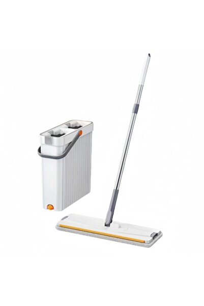Deliny Set mop cu găleată (plastic), mâner telescopic, găleată cu 2 compartim...