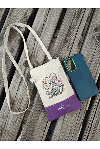 JANJAN Сумка для телефону на ремінці, гаманець на ремінці, сумка для телефону з канвасу, сумка на пояс, гаманець на ремінці,