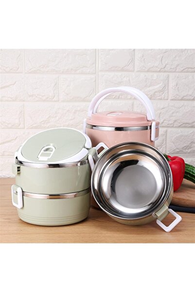 genernic Stainless Steel Lunch Box, Multi-layer Insulated Airtight Lunch Box, (Color: Green)