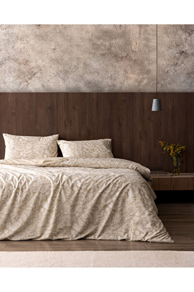 Madame Coco Delisle Çift Kişilik Pamuklu Nevresim Takımı - Bej