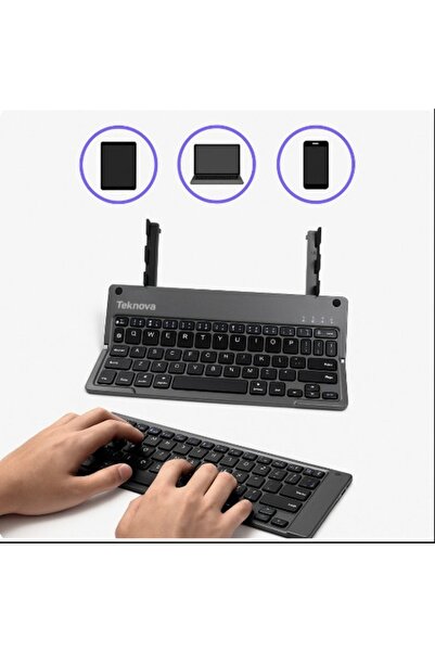 Teknova Teknova Foldable Keyboard, Phone and Tablet Support, Bluetooth, Compatible with Android, iOS, Windows