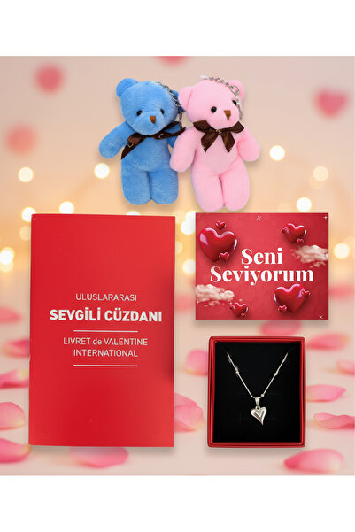 Linalux Gifts Sevgiliye Hediye Mavi-Pembe Mini Ayıcıklar - Sevgili Cüzdanı - ...