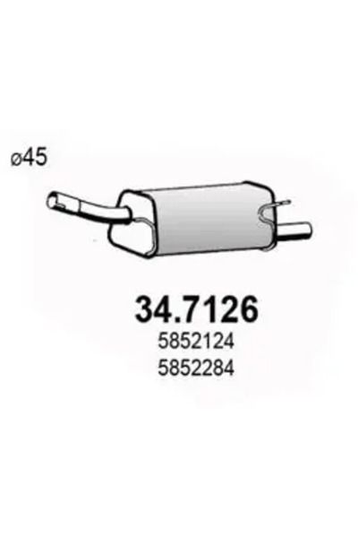ASSO Toba Esapament Finala Opel Corsa C